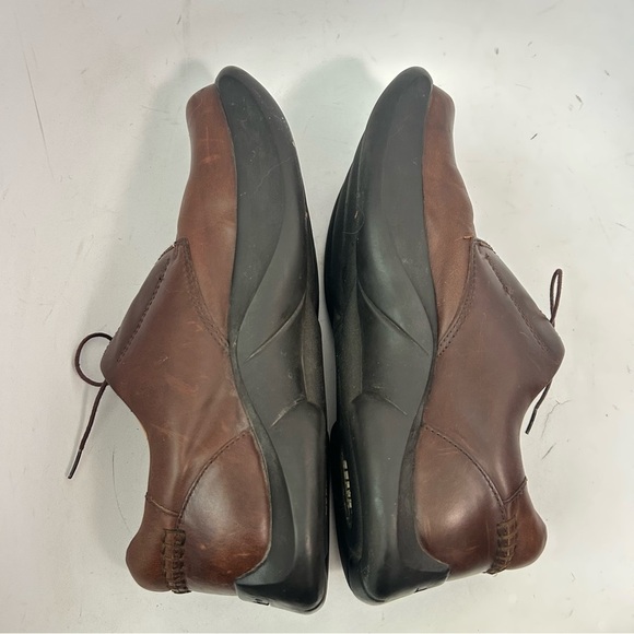 EARTH Y2K Mens Heritage 2 Brown Leather Square Toe Oxford Chunky Heel Shoes 10.5 - Picture 8 of 13